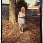 Dip Dyed Ombre White And Blue Mini Dress